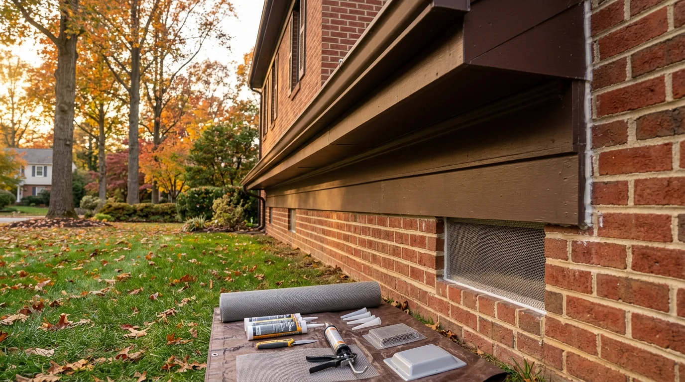 Wildlife removal specialist safely removing animal from home